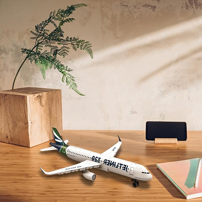 City Passenger Airplane Building Blocks Sets Airliner Building Kits A320 Airbus Model Toys Gift for Adults Kids Teens Aviation Enthusiast 129 PCS