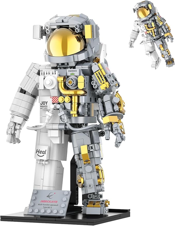 Building Block Sets Space Astronaut Building Set 1008 Pcs for Adult Teenager Aged 14+ Spaceman Model Building Kit Toys for Gift Home or Office Decor