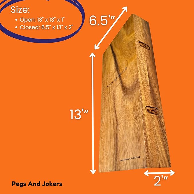 Personalized Pegs and Jokers Game – 4-Player Wooden Board with Cards &amp Pegs