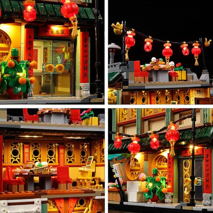 Kyglaring Led Light Set for Lego Family Reunion Celebration Building Blocks The Family Reunion Lighting Kit Compatible with Lego Chinese New Year 80113 - No Model（Remote Control Version）