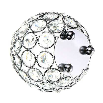 OwnMy 10cm Crystal Bowl Votive Candleholder Sparkly Tea Light Candle Holders Candle Lanterns Decorative Candelabra Vase for Christmas New Year Wedding Table Centerpieces (Silver Tone)