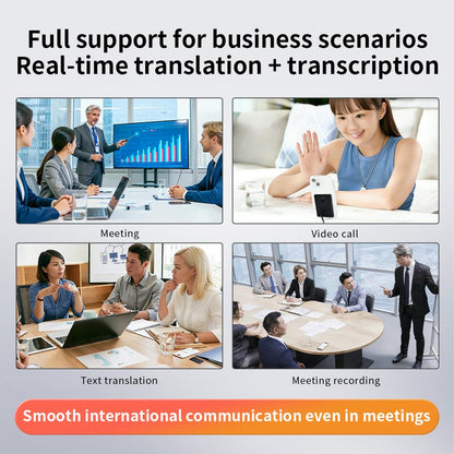 KECHOXAI Portable AI Voice Translator Device, 146+ Languages Real-Time Two-Way Translator with Offline Support & Magnetic Stand, for Travel, Business & Language Learning