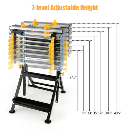 ERGOMASTER Portable Workbench, Folding Work Table with 8pcs Clamps, 220 Lbs Weight Capacity, Aluminum and Steel Frame