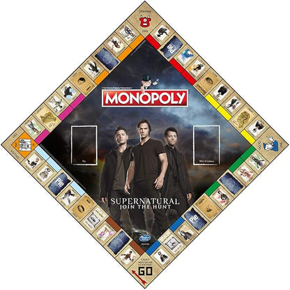 Winning Moves Supernatural Monopoly Board Game Join The Winchester Brothers Sam and Dean Advance to Vampire and Werewolf and Trade Your Way to Success for Ages 16 and up