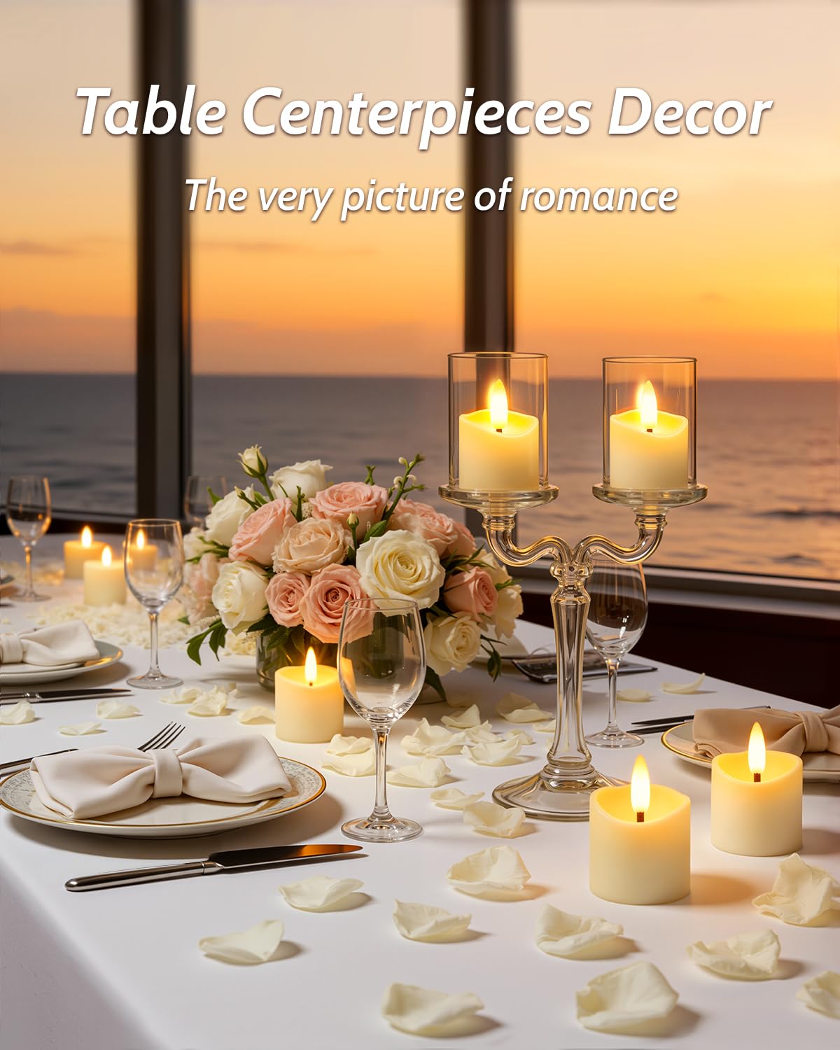 NVJGROP Rechargeable Flameless Candles with Remote Timer, 1.5"x2" LED Votive Fake Candles, Flickering Tea Lights Candles Battery Operated for Wedding Party Windows Table Home Decor (6 Pack)