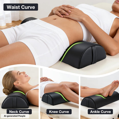Noverlife Upgraded Large Massage Bolsters for Under Legs, 24 x 8 x 4 in Leg Bolster for Massage Table PU Leather Half Moon Pillow, Ankles Back Pain Relief Knee Bolster Cushion Bolster Pillow for Legs