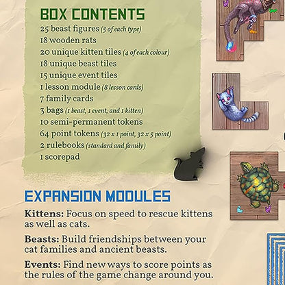 The Isle of Cats: Kittens + Beasts Expansion - Boardgame Ages 8+
