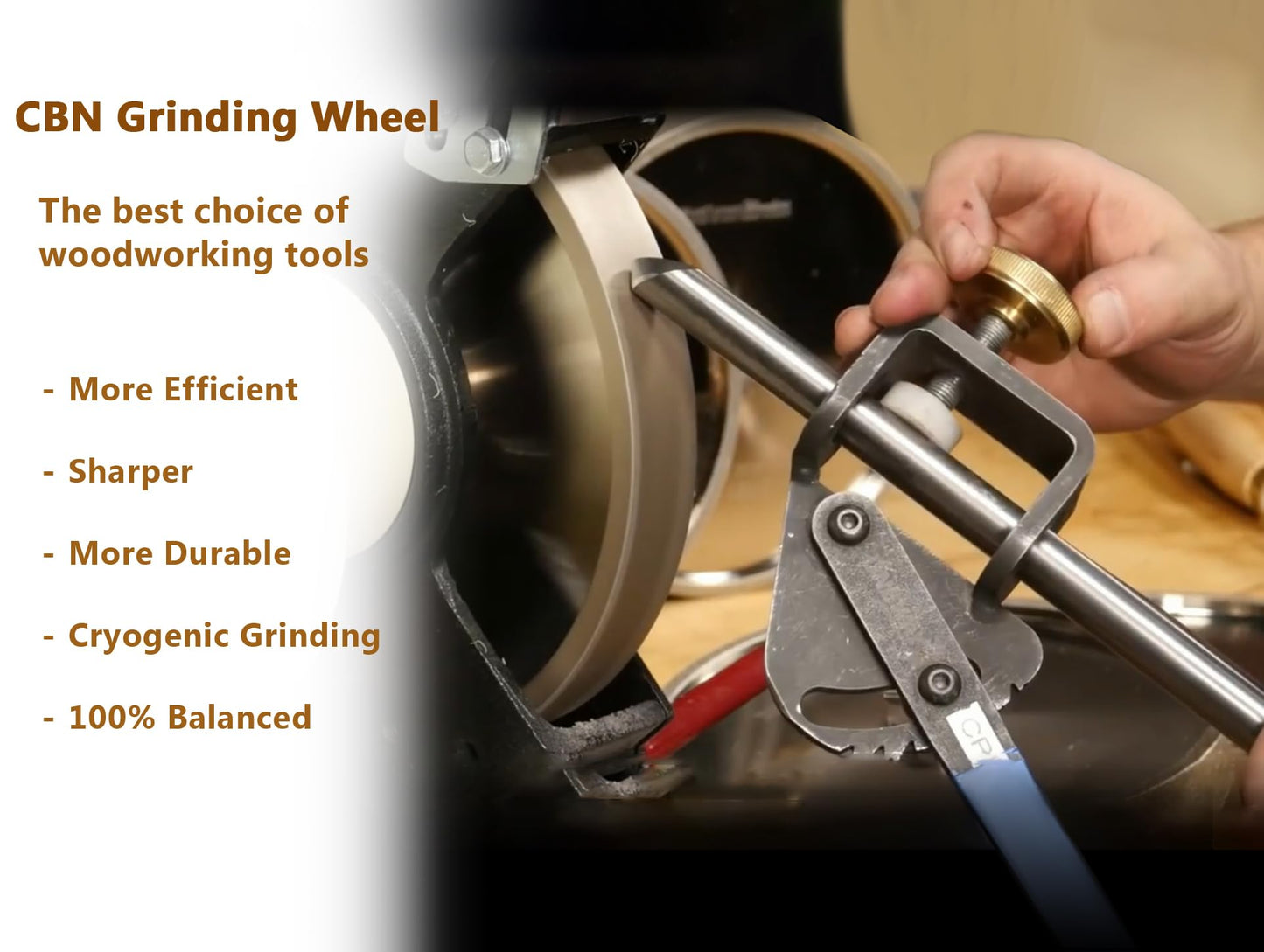 UF-SHARP CBN Grinding Wheel 8 inch 180 Grit, 1" Wide, 5/8" Arbor, Suitable for All Kinds of 8-inch Bench Grinders (180 Grit)