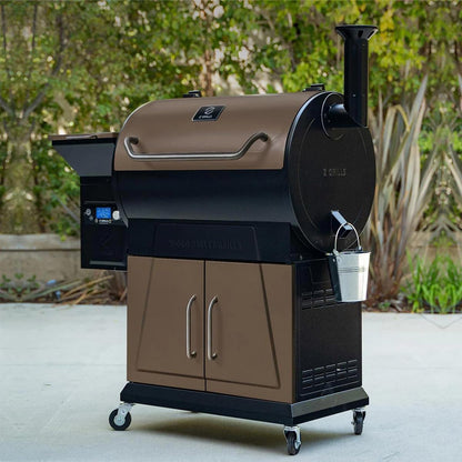 Z GRILLS 2025 Pellet Grill & Smoker with PID 3.0 Controller, Dual-walled Insulation, Meat Probes, Huge Storage, Hopper Clean-out including Grill Cover and More