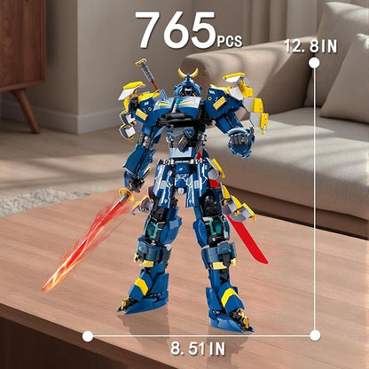 HIGH GODO Samurai Mech Warrior Building Set Double Swords Armor Robot Openable Cockpits Model Kit Ideas City Justice Hero Soldier Ninja Gift for Adults Teens 14+ (765PCS)