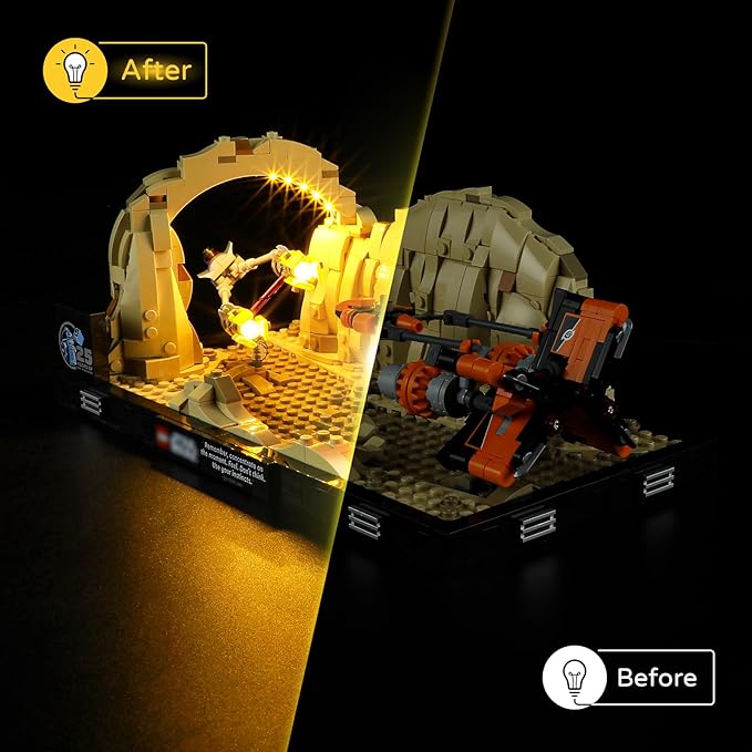 YEABRICKS LED Light for 75380 Star Wars Mos ESPA Podrace Diorama Building Blocks Model (Building Set NOT Included)