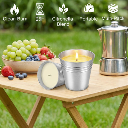 Citronella Candles Outdoor,8 Pack Soy Wax Citronella Candles (Total 40oz),Single Wick Patio Candle,200+ Hour Total Burn Time for Camping,Picnic,Backyard & Balcony