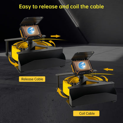 Sewer Camera with Locator 512hz,Drain Camera 100ft, 5" HD with DVR Function & 32GB, Industrial Endoscope for Home Wall Duct Drain Pipe Plumbing（100ft/30M）