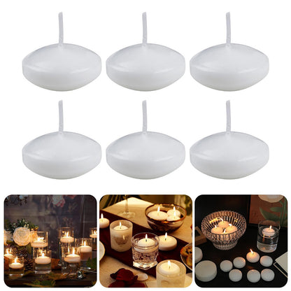 Unscented Floating Set of 10 – Versatile Wedding, Christmas, Spa Decor with Long-Lasting Burn Time Christmas Floating