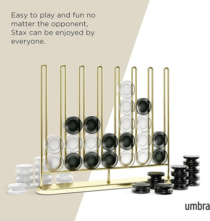 Umbra STAX Four-in-a-Row Game Brass