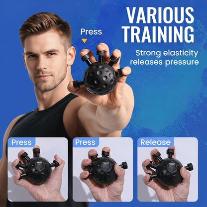 Finger Grip Strengthener, Hand Gripper Strengthener Finger Strengthener Hand Gripper Strengthener Tester Hand Strengthening Devices ,Hand Exercisers for Strength Finger Exerciser Gripper Tool(Black,Large)