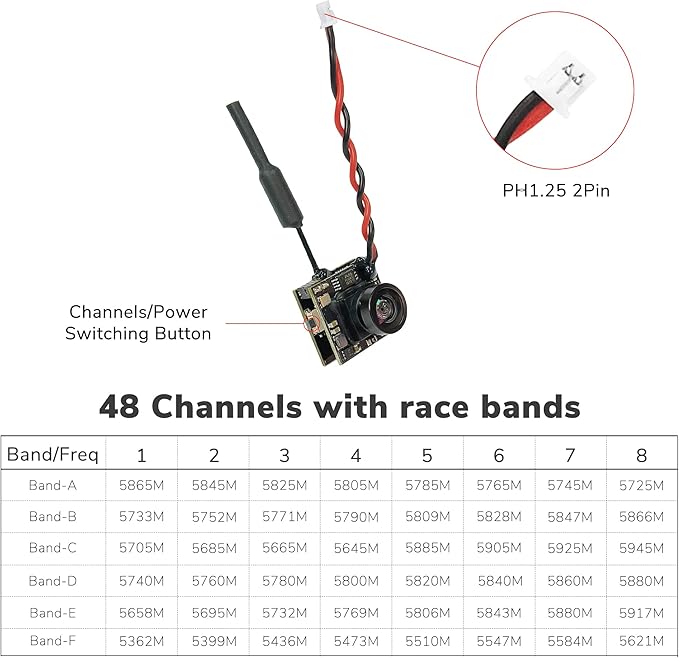 Radiolink 5.8G 48CH Wireless Image Transmission OSD Camera for RC8X FPV Display 800TVL 200mW FPV Camera for Radiolink F121 Mini Racing Drone Quadcopter