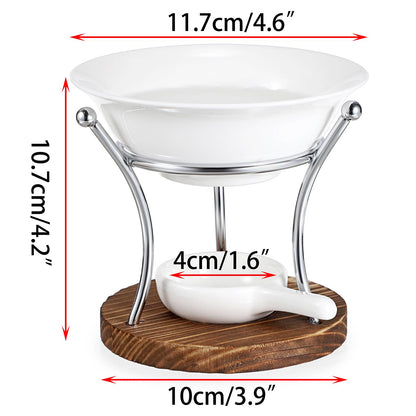 JUXYES Romantic Ceramic Tealight Wax Melt Warmer, Non Elecric Essential Oil Warmer Candle Fragrance Warmer Aromatherapy Wax Candle Tart Burner Warmer Diffuser for Home Decoration