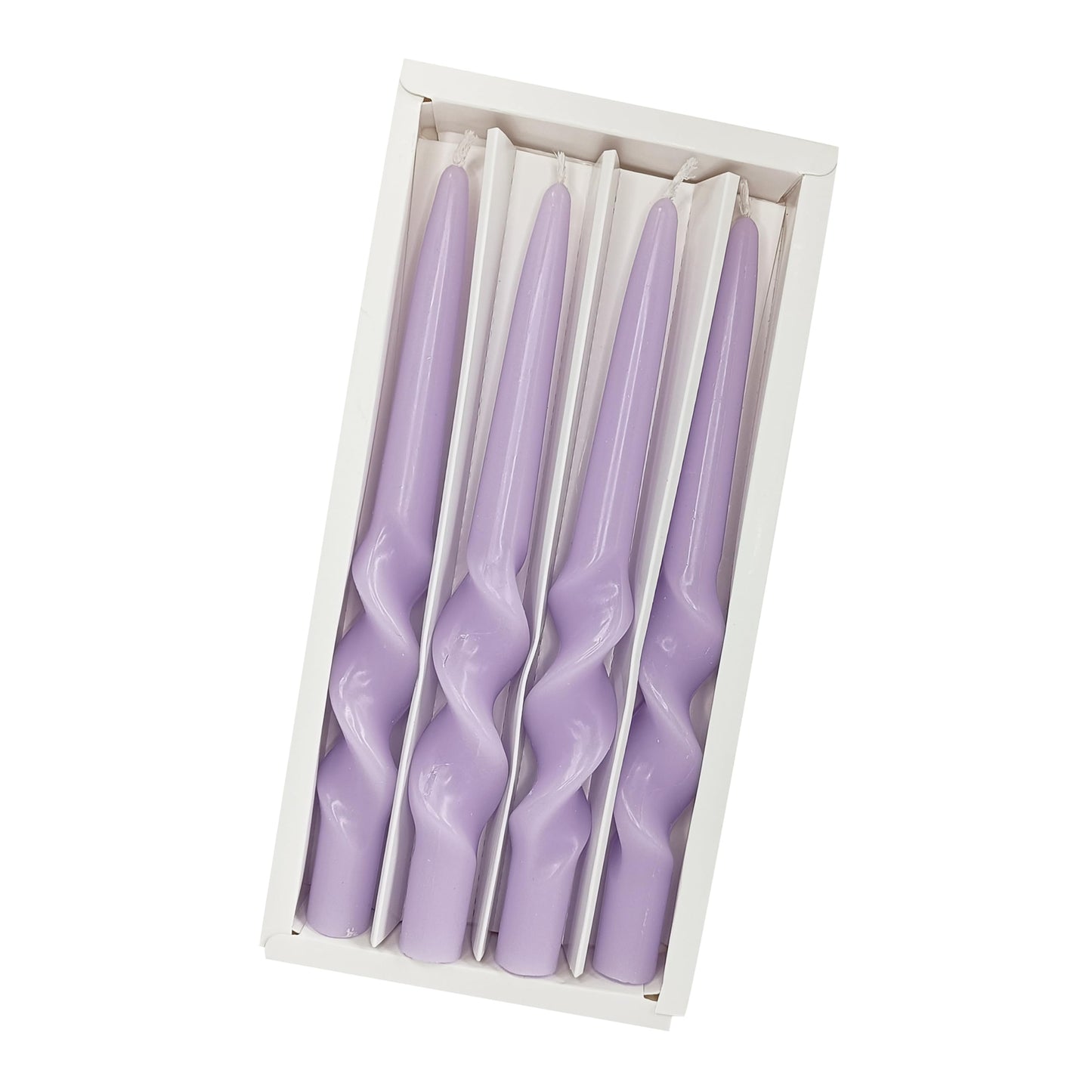 Long Tapered Candle Spiral Candlesticks 10 INCH Purple Twisted Candles Spiral Taper Candles Unique Candle Sticks for Home Dinner Wedding Party Decoration