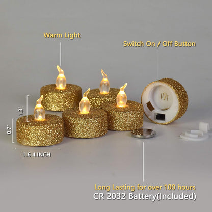 Aulaygo 12 Pack Orange Timer Tealight Warm White Flickering Melting Flameless Candles Battery Operated,Fall Tea Lights for Halloween Gothic Wedding Home Decoration