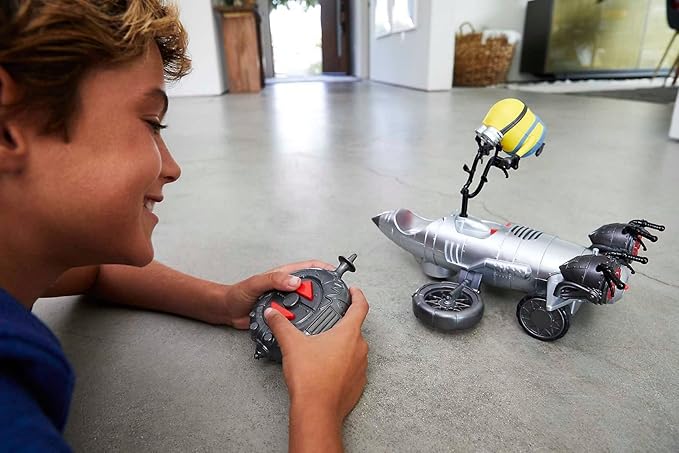 Mattel Minions Wild Rider Remote Control Vehicle with Minion Bob Action Figure For Kids 4 Years and Older