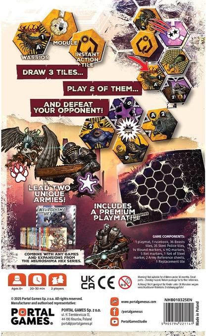 Neuroshima Hex Battle by Portal Games | Ages 8 and Up | A 2 Player Tactical Challenge | 20-30 Minute Playing Time