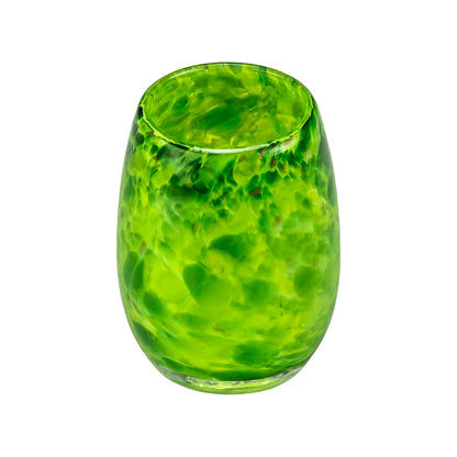 Totally Blown Glassworks Votive Candle Holder, Tea-Light, Handmade Blown Glass, Accent Vase, Centerpiece, Home Decor, Artist Dehanna Jones, Seattle, WA. (Green Emerald City)