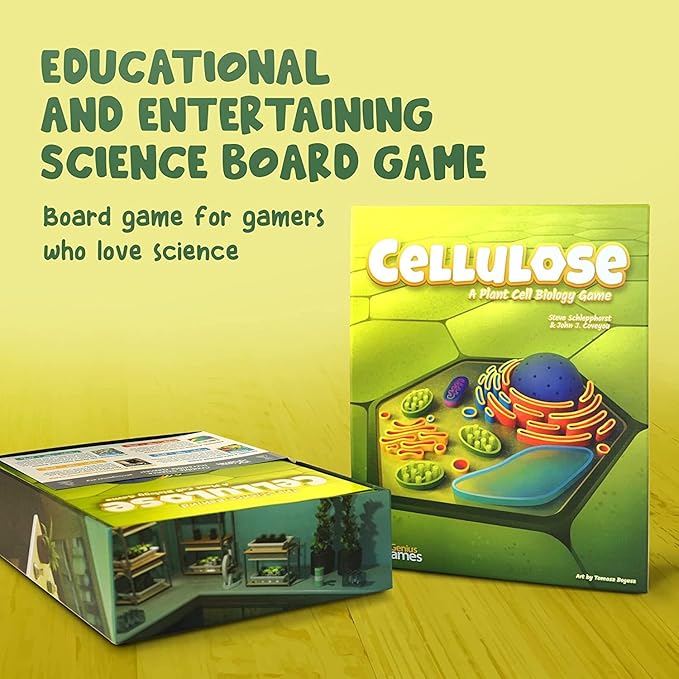 Cellulose: A Plant Cell Biology Game | Mensa Recommended Strategic &amp Entertaining Game to Learn Photosynthesis DNA &amp Biochemistry | Educational STEM Board Game for Families Students &amp Te
