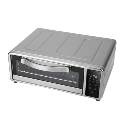 Kalorik MAXX Air Fryer Pizza Oven with Stone, Turbo-Heat Technology Up To 600F Featuring Touchscreen Controls with 6 Preset Functions Fits 12-Inch Pizzas, 1700-Watts, Stainless Steel
