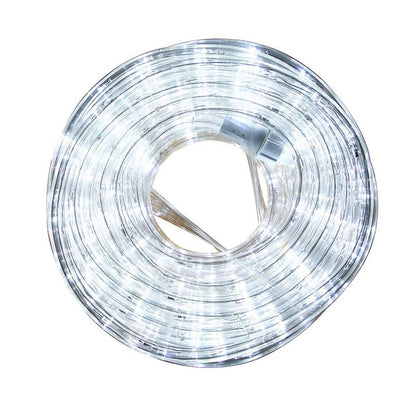 33ft LED Rope Lights, 110V 2 Wire Connectable Christmas Rope Lights Outdoor,240 LED Waterproof Indoor Outdoor White Rope Lights for Outside, Deck, Patio, Pool, Landscape Lighting (Daylight White)