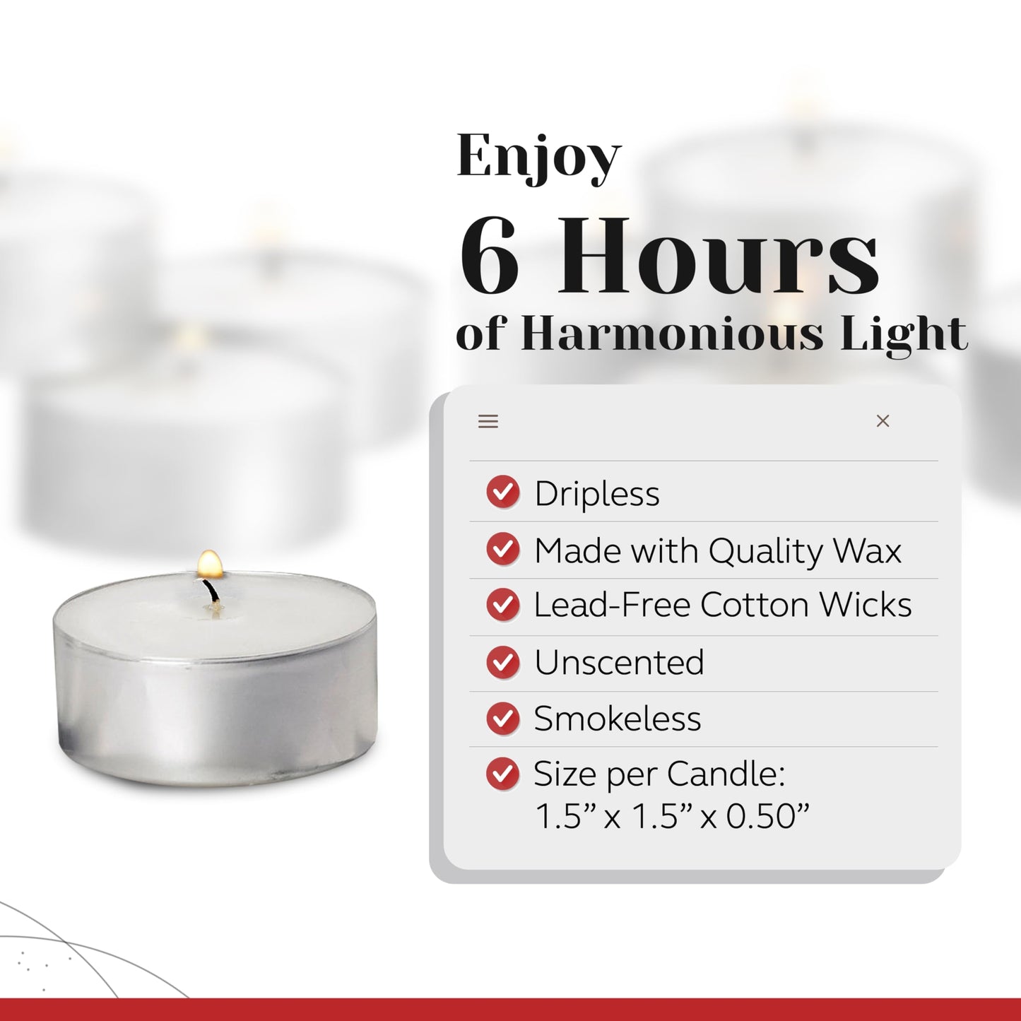 400 Pack Tealight Candles in Metal Cups - Clean White Unscented with 6 Hour Long Burning Time - Votive Candles Bulk for Romantic Dinner, Weddings, Spa & Hotels by PARNOO