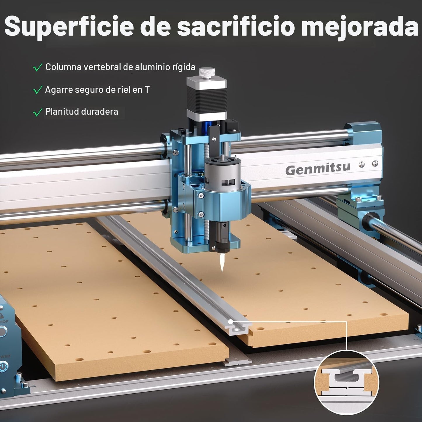 Genmitsu CNC Router Machine 4040-PRO + CFL10-40 10000mW Laser Module, for Metal Acrylic Cutting Milling, GRBL Control, Lead Screw Driven, 3 Axis Engraving, Working Area 15.7” x 15.7” x 3.1”