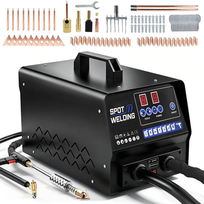 MR CARTOOL Stud Welder Dent Repair Kit 3.5KW Dent Puller Spot Welder with 6 Welding Modes, 95℃ Overheat Protection, Manual/Auto 4200A Body Repair Dent Remover Tools for Car Motorcycle Truck(90F)