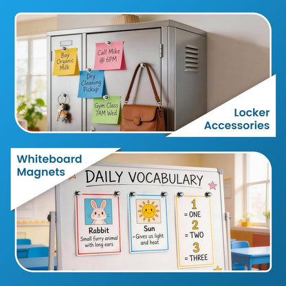 Fridge Magnets, Refrigerator Magnets, 20PCS Small Strong Magnets for Whiteboard, Magnetic Push Pins Perfect for Office Classroom Kitchen Accessories Sliver