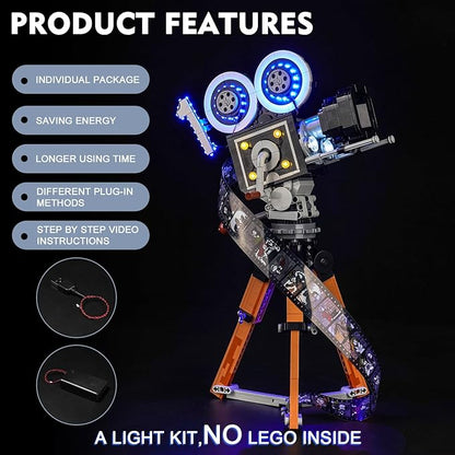 BrickBling LED Light Compatible with Lego Walt Tribute Camera 43230 Light Control Version Lighting Kit Compatible with Lego Camera-No Model Included