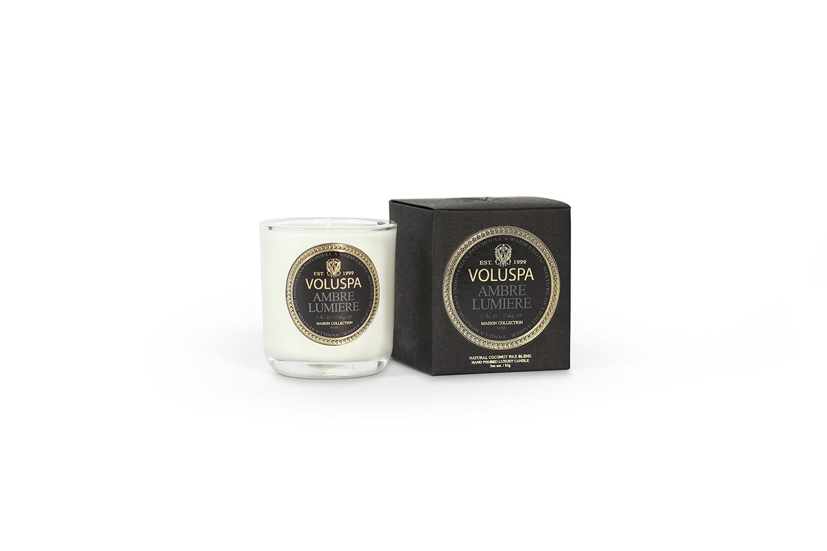 Voluspa Classic Maison Boxed Votive Candle, Ambre Lumiere, 3 Ounce