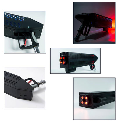 HTMTTTMTH Stage LED CO2 Jet Machine Handheld Stage Effect Smoke Machine CO2 Fog Machine with RGB Lights Cannon for Nightclub Wedding Party Dj Concert Live Party Stage Special Effect