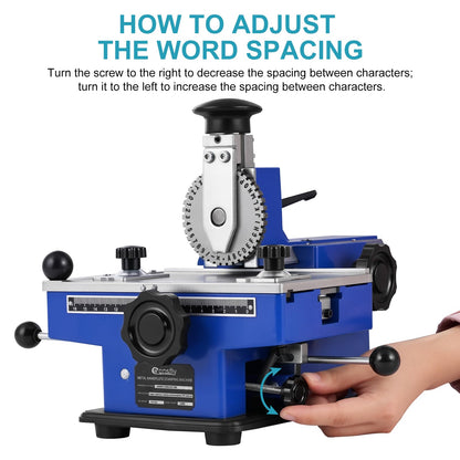 Consfly Metal Nameplate Stamping Machine Semi-Automatic Embosser Label Printing Marking Machine Dog Tag Printer (5mm Character Wheel)
