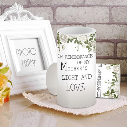 Luarisgur Mother Love Flameless Candles Mothers Day Candles Battery Operated Candles with Remote Control Color Changing LED Pillar Candles for Dining Room Bedroom Home