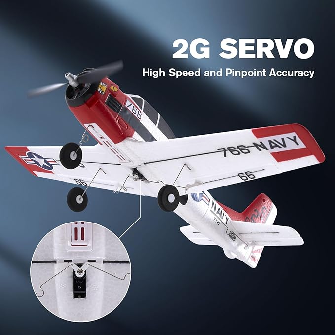 Fms 410mm T-28 RC Plane for Beginners – Easy to Fly with 3 Flight Modes and One-Key Return Durable EPP Foam and Prop Guard Ready to Fly RTF Remote Control Aircraft for Adults
