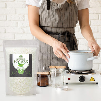 Soy Wax, Waxcanpy Natural Candle Wax, Organic Soy Wax for Candle Making from Farm (1lb)