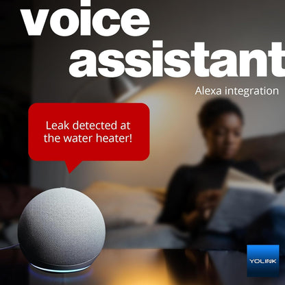 YoLink Water Leak Sensor 3-Pack, LoRa Up to 1/4 Mile Open-Air Range Smart Water Leak & Flood Detector, SMS/Text, Email & Push Notifications, w/Alexa, IFTTT, Home Assistant - YoLink Hub Required