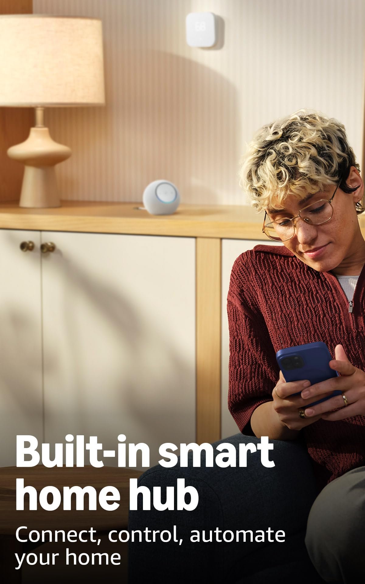 Amazon Echo Dot Max (newest model), Alexa speaker with room-filling sound and nearly 3x bass, Great for living rooms and medium-sized spaces, Designed for Alexa+, Glacier White