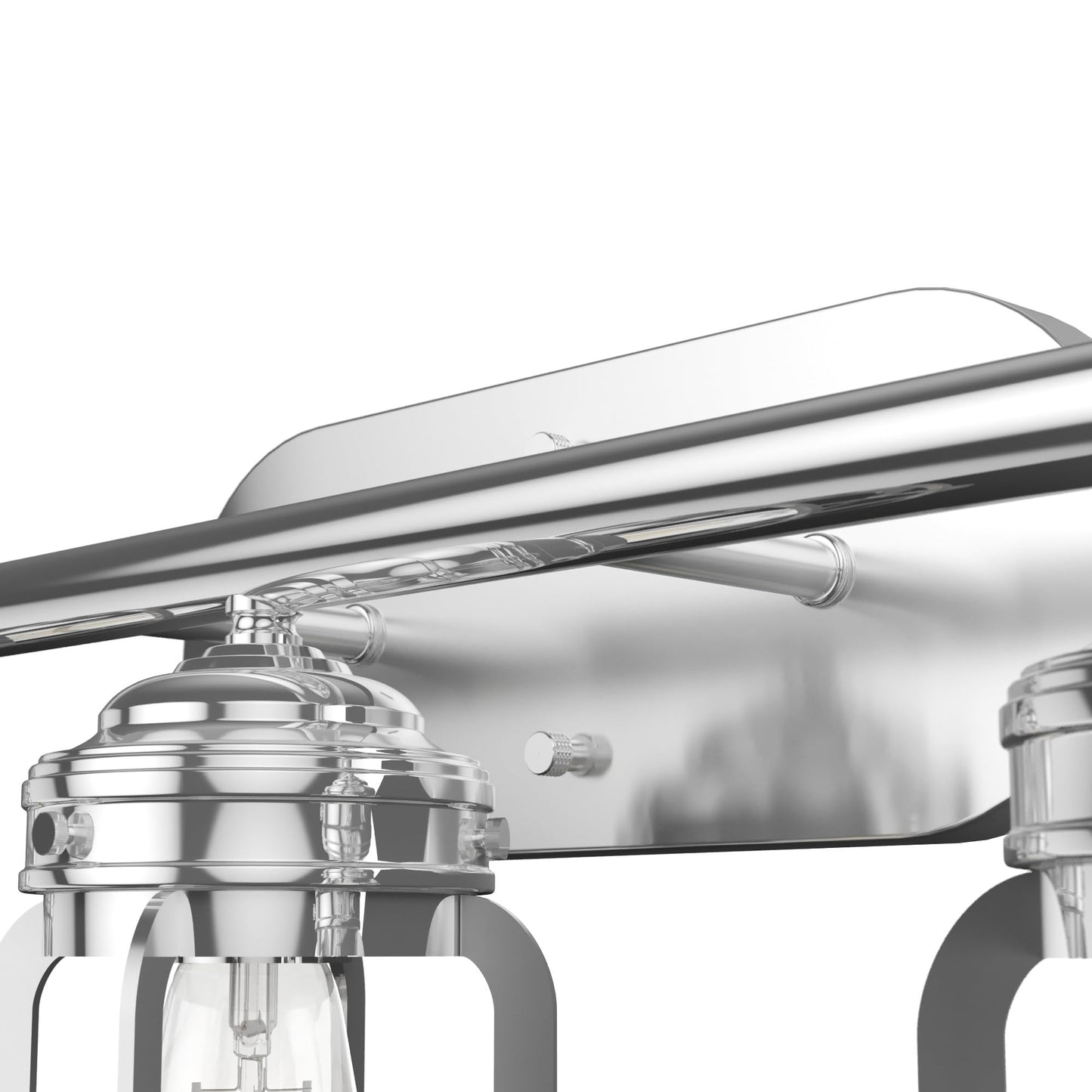 Hunter - Starklake 3-light Chrome, Medium Size Vanity Light, Dimmable, for Bedrooms, Kitchens, Foyers, Bathrooms - 19051