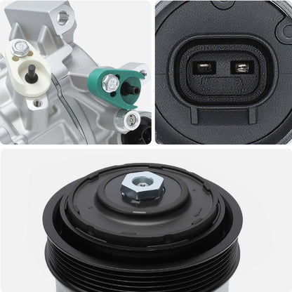 AISIN AFTERMARKET ACCT-00821 Air Conditioner AC Compressor - Compatible with Toyota Corolla 2014-2022 1.8L, Corolla iM 2017-2018 1.8L - with 6-Pulley Groove, with Clutch