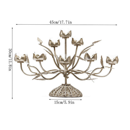 XILIN-1987 Candle Holderss European Style Wrought Iron Candle Holder Romantic Candle Light Dinner Candlestick for Home Decoration Votive Activity Candle Stand Wedding Gift Idea Decorative Candlestick
