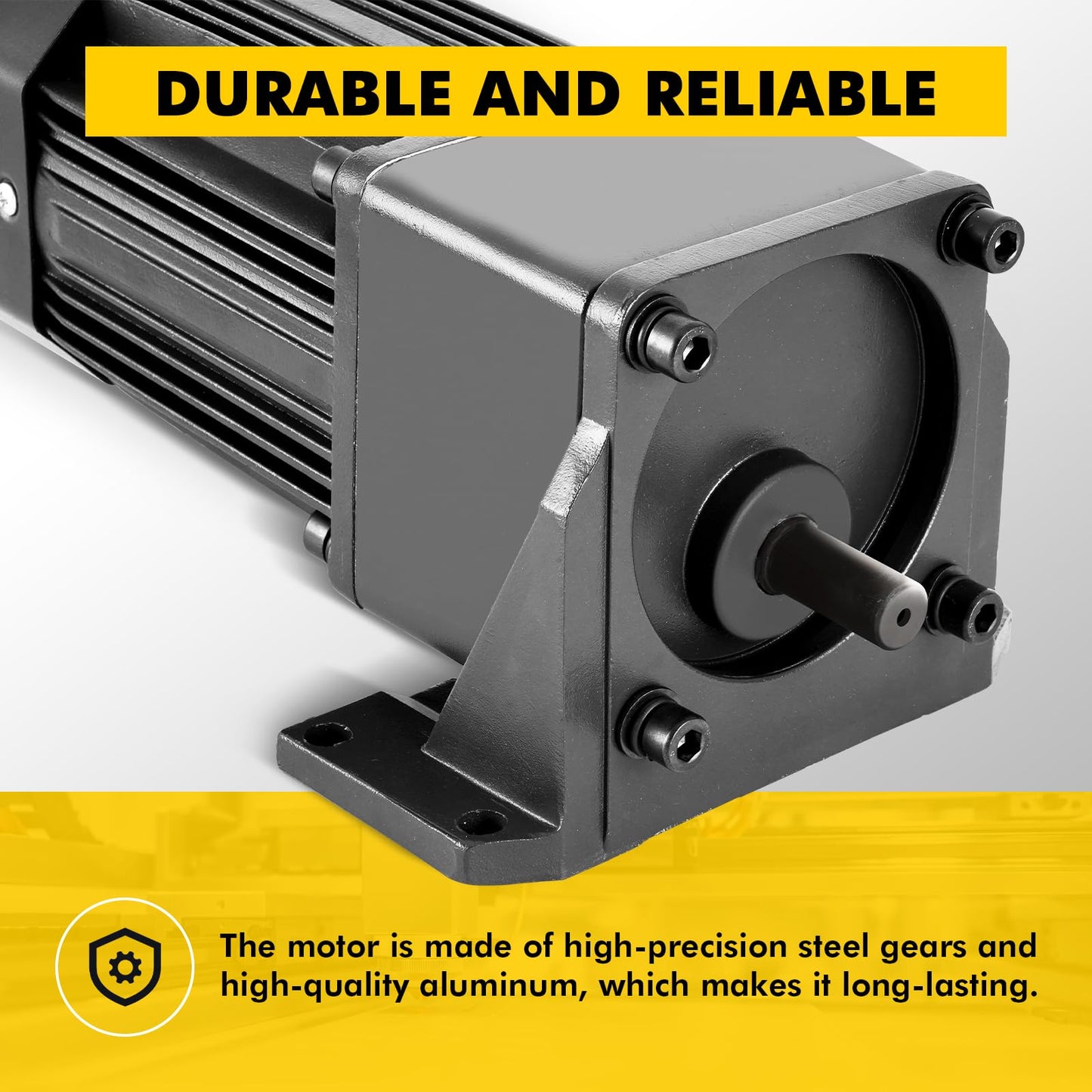 250W Variable Speed Motor with Gearbox and Bracket, 0-270RPM(5K) High Torque AC Gear Reducer Motor for Industry, Robotics, Automotive, Production Line