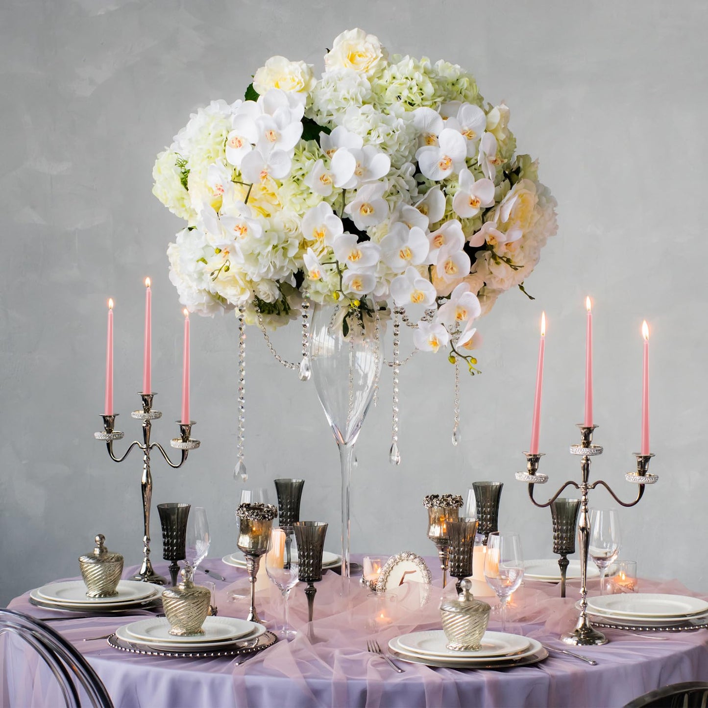 MTLEE Taper Candles 8/10/12 Multi Height Unscented Taper Candles 8 Burn Hours for Dinner Decorative Home Decoration Fall Thanksgiving Wedding Party Candlesticks(Pink,36)