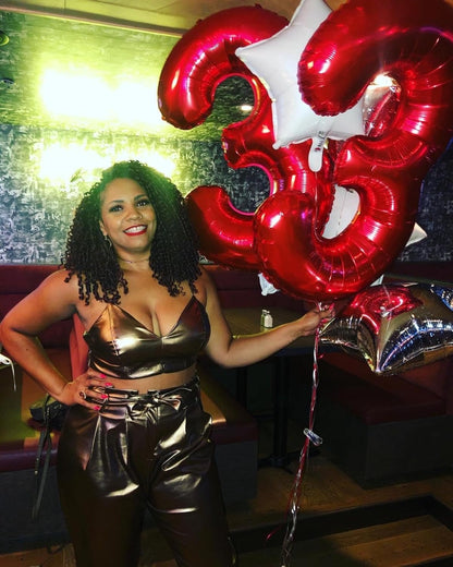 Number 6 Balloon - 40 Inch Red Birthday Decoration for 6th Birthday Celebrations | Perfect for Men & Women