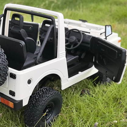 RC Rock Crawler WPL C74-1 RC Truck 1:10 Scale 2.4GHz Remote Control Truck 4WD All Terrain Off-Road RC Crawler with LED Lights and 3 Rechargeble Batteries for Adults